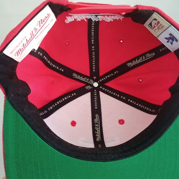 Philadelphia 76ers Hat Mitchell & Ness Red Snapback Adjustable HWC NBA Cap - Picture 6 of 6